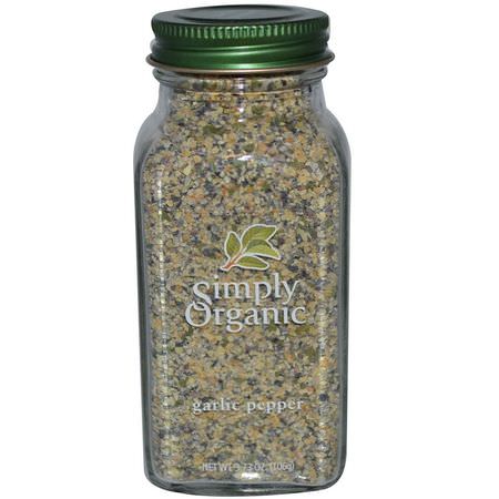 Simply Organic, Garlic Pepper, 3.73 oz (106 g):الث,م ,الت,ابل ,الت,ابل