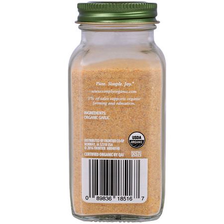 Simply Organic, Garlic Powder, 3.64 oz (103 g):الث,م ,الت,ابل