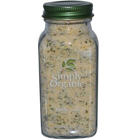 Simply Organic, Garlic Salt, 4.70 oz (133 g):بهارات الث,م ,الملح