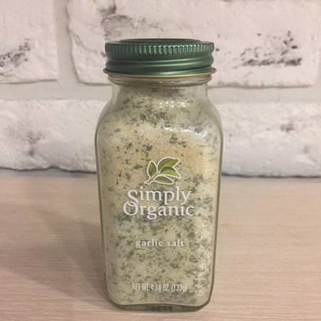 Simply Organic Salt Garlic Spices - بهارات الث,م ,الملح ,الت,ابل ,الأعشاب