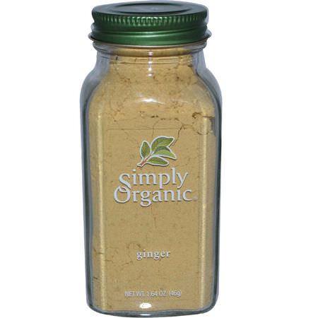 Simply Organic, Ginger, 1.64 oz (46 g):Gices توابل