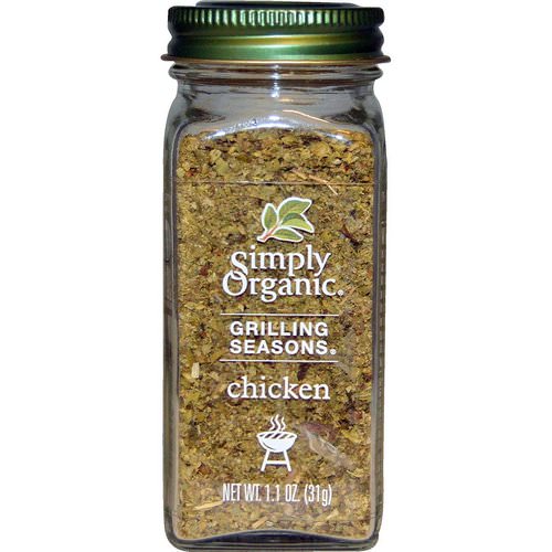 Simply Organic, Grilling Seasons, Chicken, Organic, 1.1 oz (31 g) فوائد