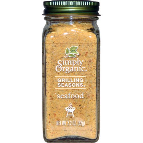 Simply Organic, Grilling Seasons, Seafood, Organic, 2.2 oz (62 g) فوائد