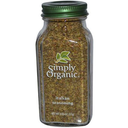 Simply Organic, Italian Seasoning, 0.95 oz (27 g):الت,ابل الإيطالية, الت,ابل