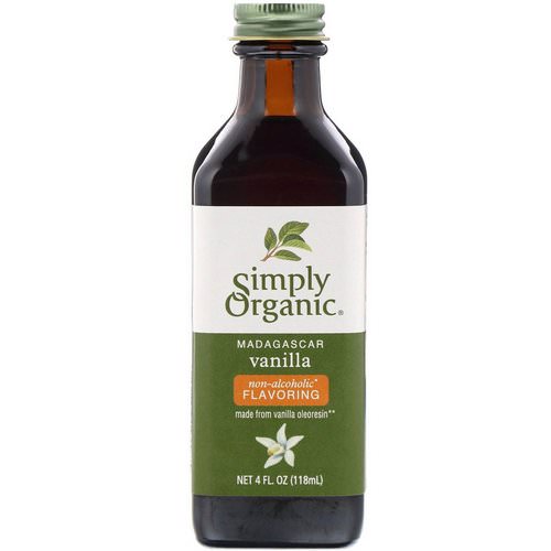 Simply Organic, Madagascar Vanilla, Non-Alcoholic Flavoring, Farm Grown, 4 fl oz (118 ml) فوائد