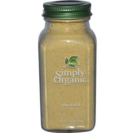 Simply Organic, Mustard, 3.07 oz (87 g):البهارات ,الأعشاب