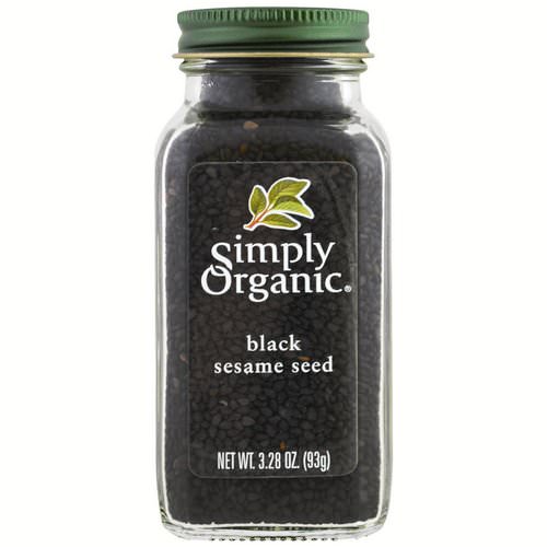 Simply Organic, Organic, Black Sesame Seed, 3.28 oz (93 g) فوائد