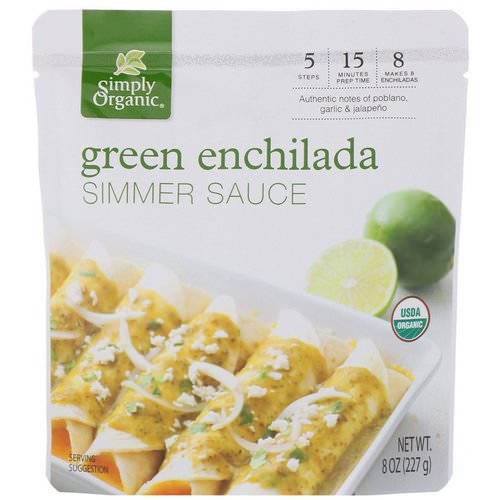 Simply Organic, Organic Green Enchilada Simmer Sauce, 8 oz (227 g) فوائد