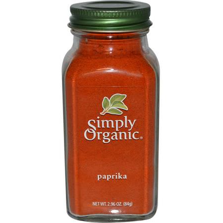 Simply Organic, Paprika, 2.96 oz (84 g):فلفل أحمر, توابل