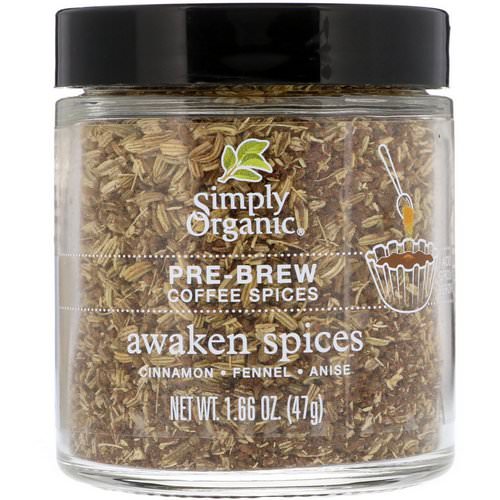 Simply Organic, Pre-Brew Coffee Spices, Awaken Spices, 1.66 oz (47 g) فوائد