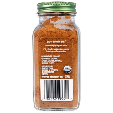Simply Organic, Pumpkin Spice, 1.94 oz (55 g):Spice, أعشاب