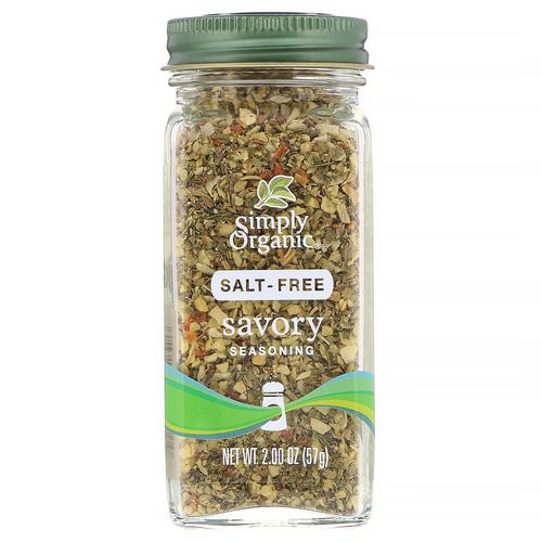 Simply Organic, Savory Seasoning, Salt-Free, 2.00 oz (57 g) فوائد