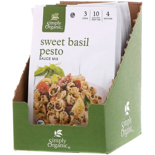 Simply Organic, Sweet Basil Pesto Sauce Mix, 12 Packets, 0.53 oz (15 g) Each فوائد