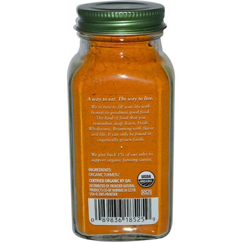Simply Organic, Turmeric, 2.38 oz (67 g) فوائد