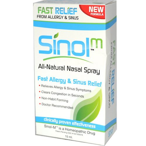 Sinol, All Natural Nasal Spray, Fast Allergy & Sinus Relief, 15 ml فوائد