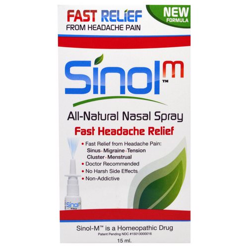 Sinol, SinolM, All-Natural Nasal Spray, Fast Headache Relief, 15 ml فوائد