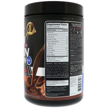 Six Star, Pro Nutrition, Casein Protein, Elite Series, Triple Chocolate, 2 lbs (907 g):بر,تين الكازين, التغذية الرياضية