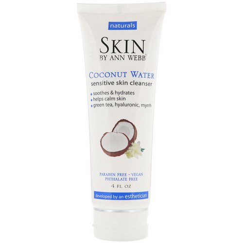 Skin By Ann Webb, Sensitive Skin Cleanser, Coconut Water, 4 fl oz فوائد