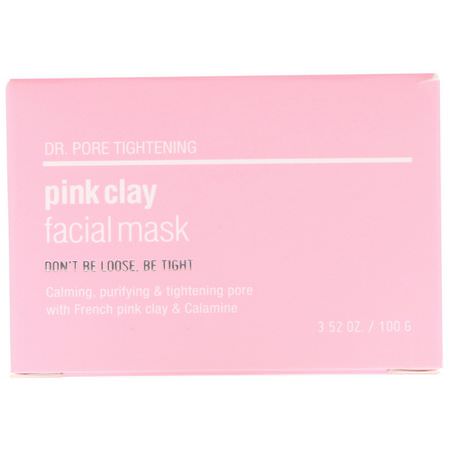 Skin&Lab, Dr. Pore Tightening, Pink Clay Facial Mask, 3.52 oz (100 g):أقنعة الطين, أقنعة ,جه K-جمال