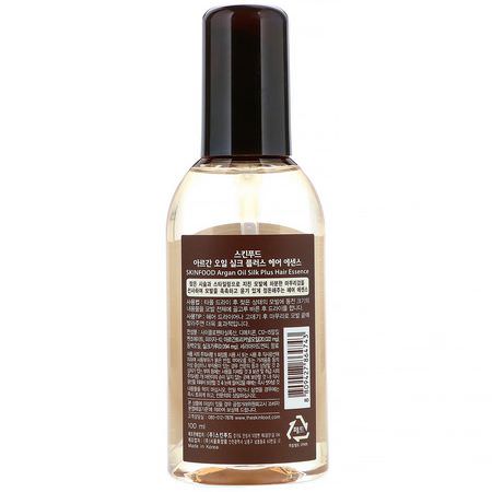 Skinfood, Argan Oil Silk Plus, Hair Essence, 3.38 fl oz (100 ml):زيت الأركان, الجمال