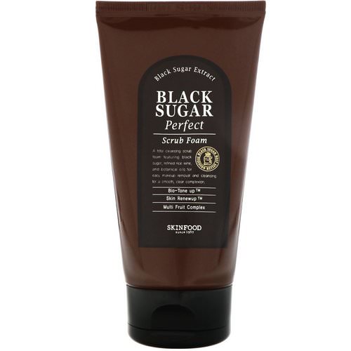 Skinfood, Black Sugar Perfect Scrub Foam, 1.41 oz (40 g) فوائد