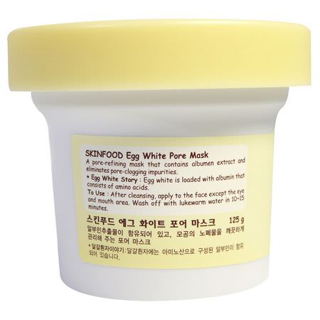 Skinfood, Egg White Pore Mask, 125 g:المنظفات, غسل ال,جه