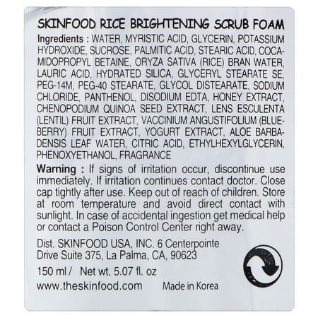 SKINFOOD K-Beauty Cleanse Tone Scrub Exfoliators Scrubs - الدعك, المقشرات, تنظيف البشرة K-جمال, Scrub