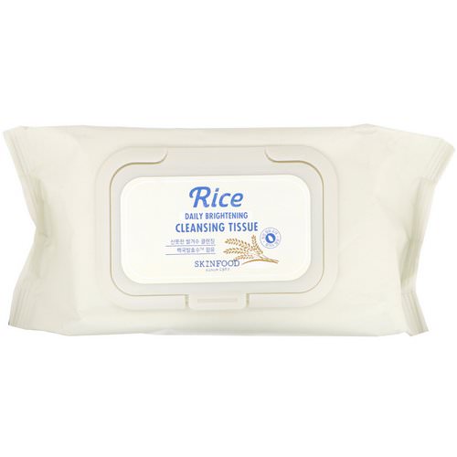 Skinfood, Rice Daily Brightening Cleansing Tissue, 80 Sheets, 12.84 fl oz (380 ml) فوائد