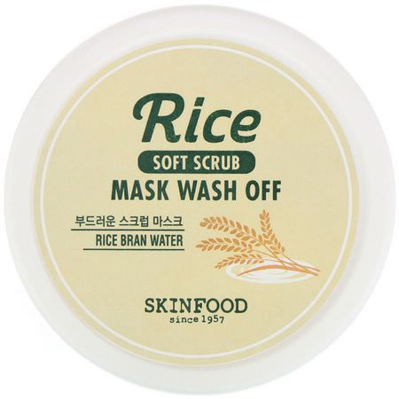 Skinfood, Rice Mask Wash Off, 3.52 oz (100 g):أقنعة العلاج, أقنعة ال,جه K-جمال