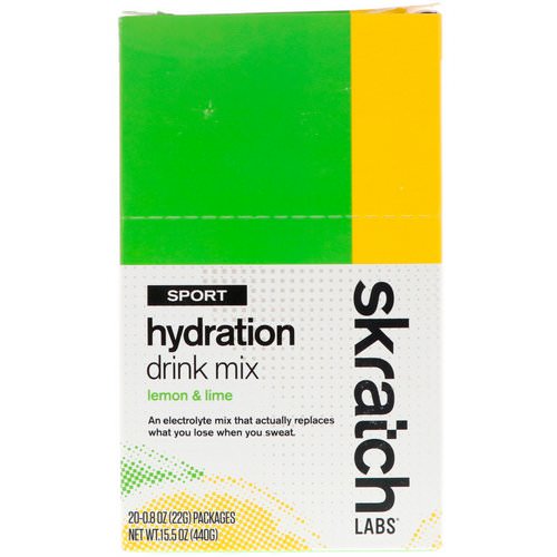 SKRATCH LABS, Sport Hydration Drink Mix, Lemon & Lime, 20 Packets, 0.8 oz (22 g) Each فوائد
