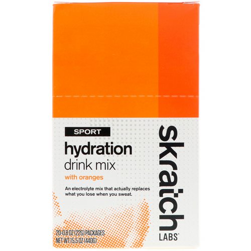 SKRATCH LABS, Sport Hydration Drink Mix, Oranges, 20 Packets, 0.8 oz (22 g) Each فوائد