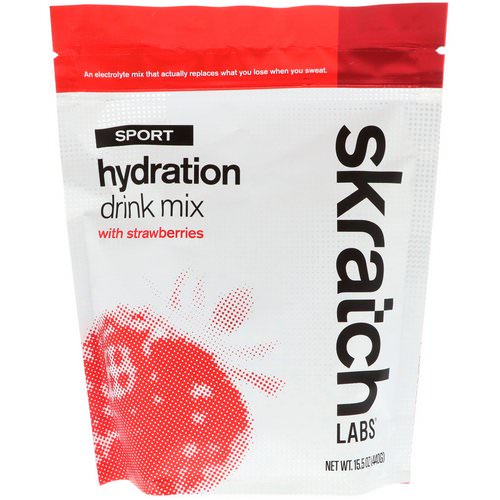 SKRATCH LABS, Sport Hydration Drink Mix, Strawberries, 15.5 oz (440 g) فوائد
