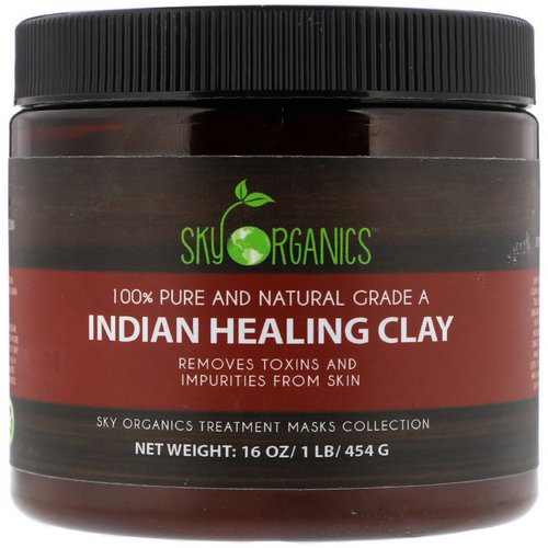 Sky Organics, Indian Healing Clay, 100% Pure and Natural Grade A, 16 oz (454 g) فوائد
