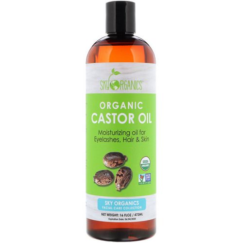 Sky Organics, Organic Castor Oil, 16 fl oz (473 ml) فوائد
