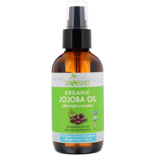 Sky Organics, Organic Jojoba Oil, 100% Pure & Natural, 4 fl oz (118 ml) فوائد