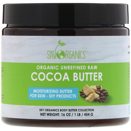 Sky Organics, Organic Unrefined Raw Cocoa Butter, 16 oz (454 g) فوائد