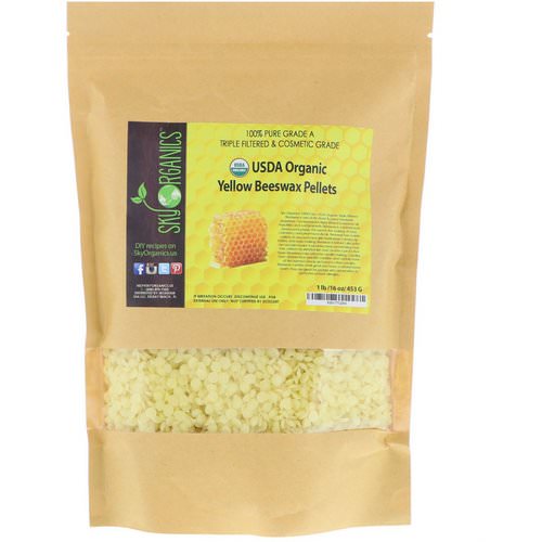 Sky Organics, Organic, Yellow Beeswax Pellets, 16 oz (453 g) فوائد