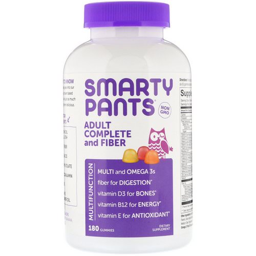 SmartyPants, Adult Complete and Fiber, 180 Gummies فوائد