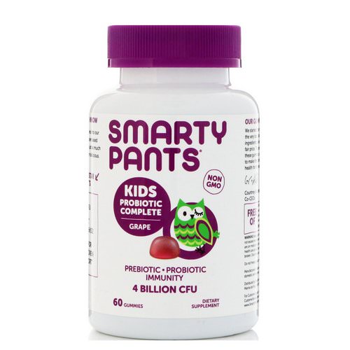 SmartyPants, Kids Probiotic Complete, Grape, 60 Gummies فوائد