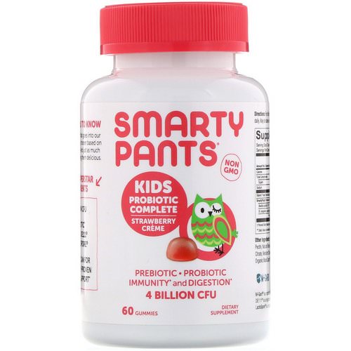 SmartyPants, Kids Probiotic Complete, Strawberry Creme, 60 Gummies فوائد