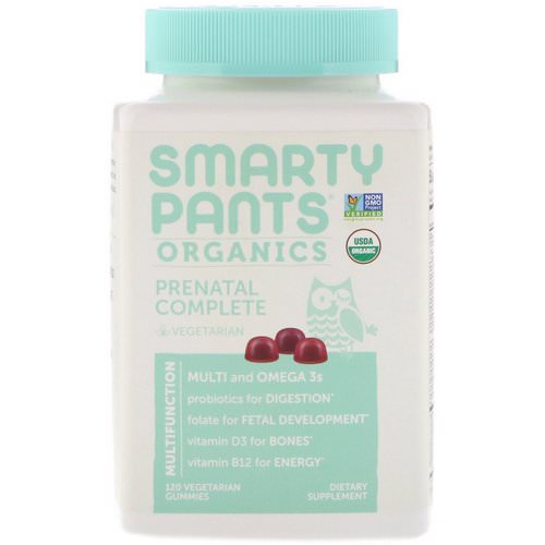 SmartyPants, Organics, Prenatal Complete, 120 Vegetarian Gummies فوائد