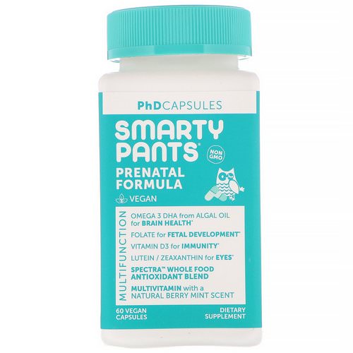 SmartyPants, PhD Capsules, Prenatal Formula, 60 Vegan Capsules فوائد