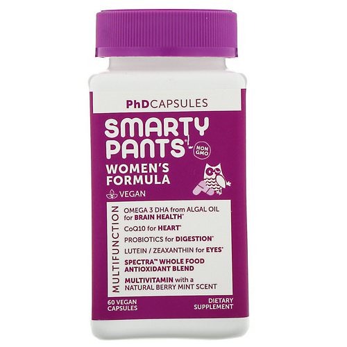 SmartyPants, PhD Capsules, Women's Formula, 60 Vegan Capsules فوائد