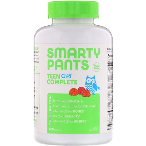 SmartyPants, Teen Guy Complete Multivitamin, Lemon Lime, Cherry, and Sour Apple, 120 Gummies فوائد