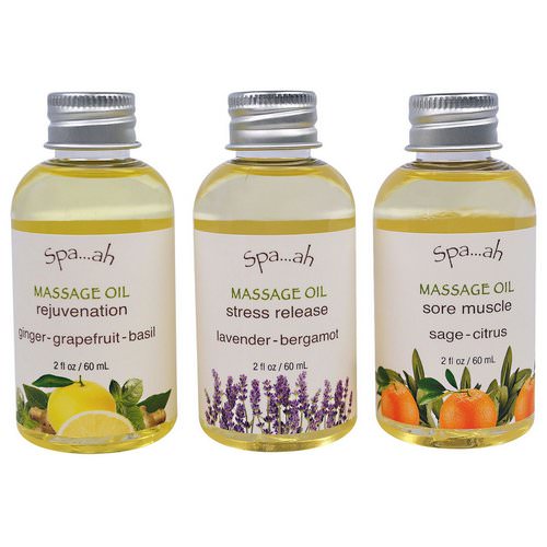 Smith & Vandiver, Spa...ah, Massage Oils Sampler, 3 Piece Set, 2 fl oz (60 ml) Each فوائد