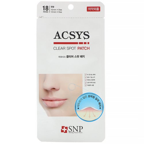SNP, ACSYS, Clear Spot Patch, 18 Patches فوائد