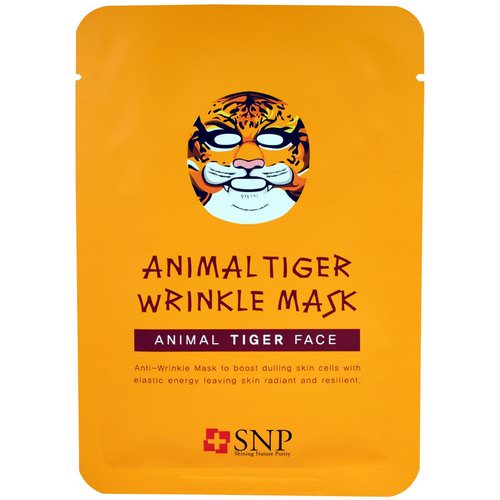 SNP, Animal Tiger Wrinkle Mask, 10 Masks x (25 ml) Each فوائد