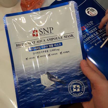 SNP, Bird's Nest Aqua Ampoule Mask, 10 Sheets, 0.84 fl oz (25 ml) Each