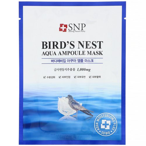 SNP, Bird's Nest Aqua Ampoule Mask, 10 Sheets, 0.84 fl oz (25 ml) Each فوائد