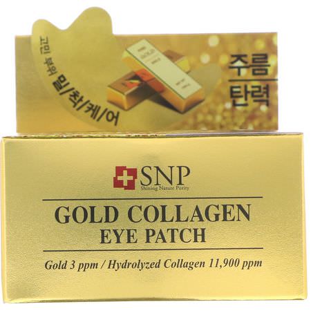 SNP, Gold Collagen, Eye Patch, 60 Patches:أقنعة ال,جه K-جمال, التقشير
